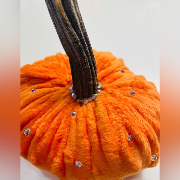 “Pumpkin Princess” Velvet Pumpkins Home Decor - Picture 4 of 5